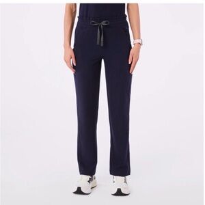 Figs Women's Davia High-Waisted Straight Leg Scrub Pants Navy